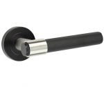 Smooth As Silk Nero Stainless Steel Door Handles on Round Rose (JMB105)